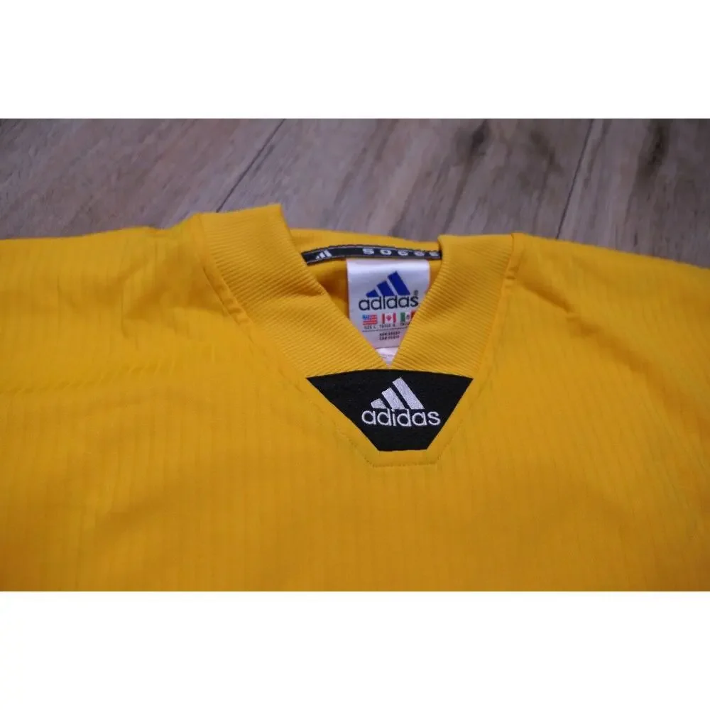 NWT Vintage 90s ADIDAS Soccer Carlsbad Goalkeeper Jersey Gold & Black Men Large